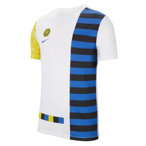 Entrenamiento Inter Milan 2021-22 Blanco Azul Amarillo